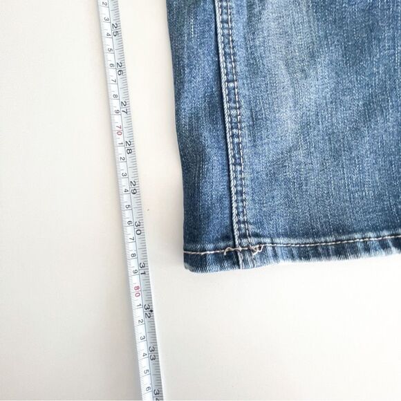 Seven7 Jeans Bootcut Blue Denim Rhinestone Pockets Women's 8 Stretch. - Picture 7 of 10